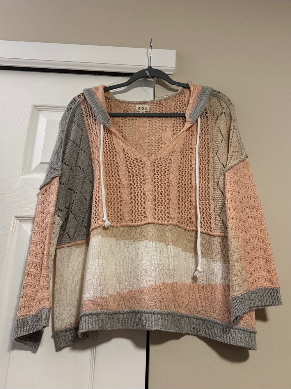 POL Colorblock Hooded Sweater